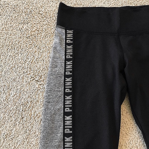 🆕🔥PINK BY VS WARM&COZY ULTIMATE LEGGINGS BLACK&GRAY VERY SOFT&SILKY FEEL NWOT - Picture 4 of 8